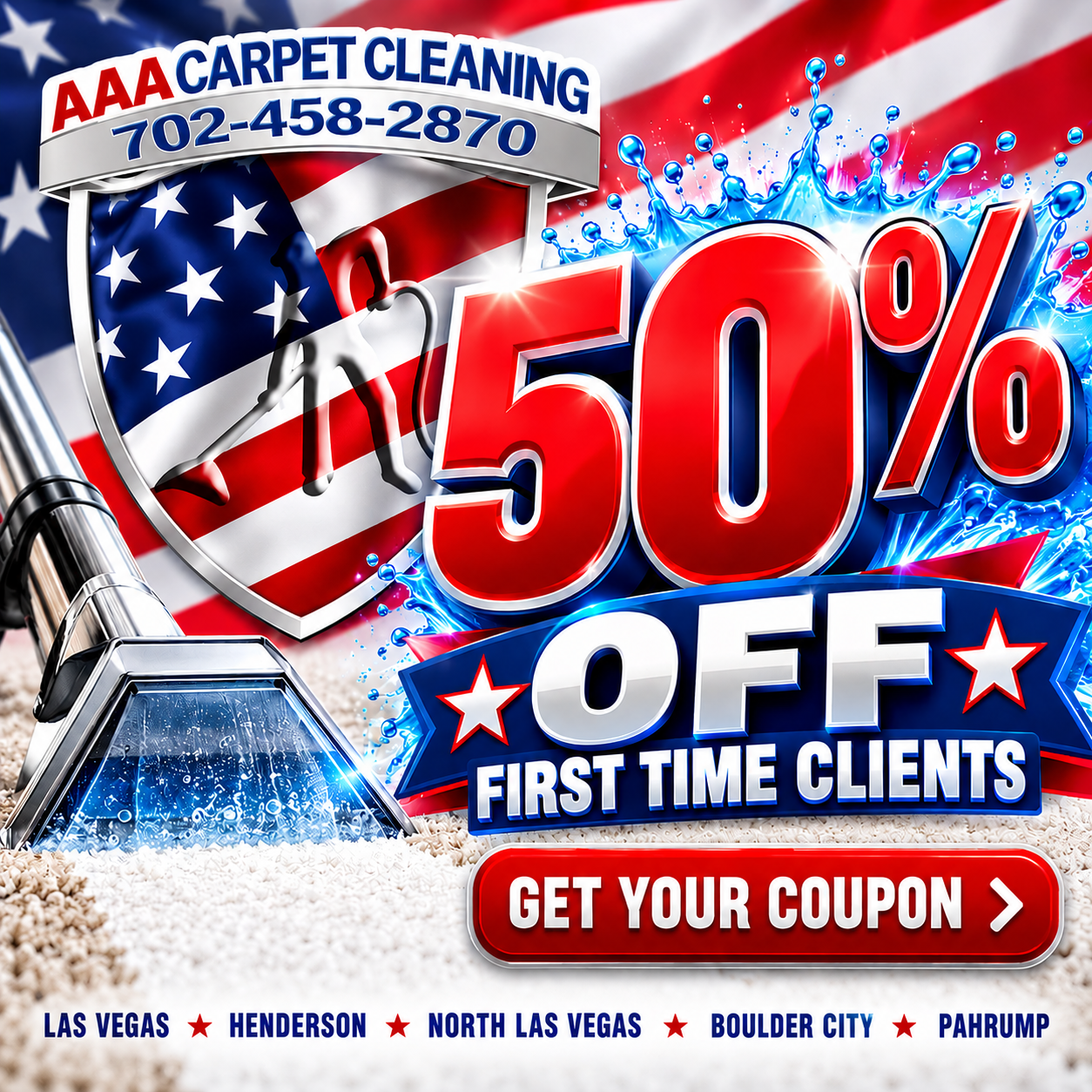 AAA Carpet Cleaning — 50% Off for first time clients